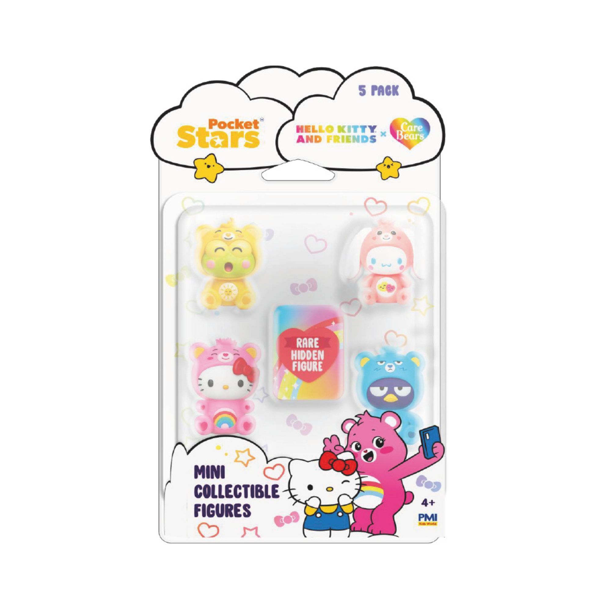 Care Bears x Hello Kitty – Blister de 5 Figurines 5 cm (dont 1 surprise