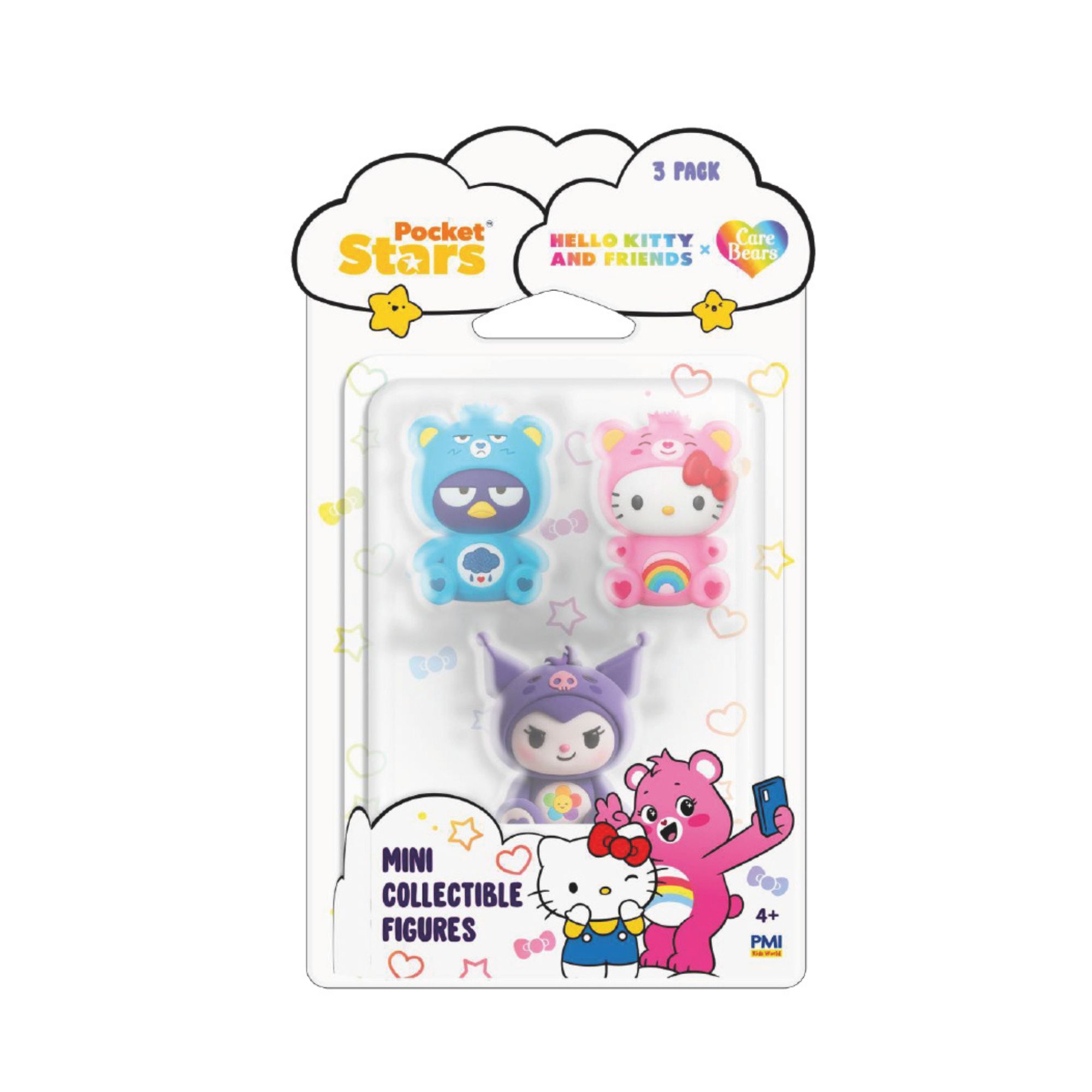 Care Bears x Hello Kitty – Blister de 3 Figurines 5 cm